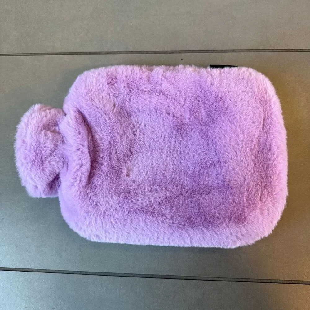 Qomford Fuzzy Purple Hot Water Bottle